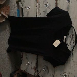 Simple black T-shirt dress with tags.